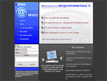Tablet Screenshot of depan-informatique72.com